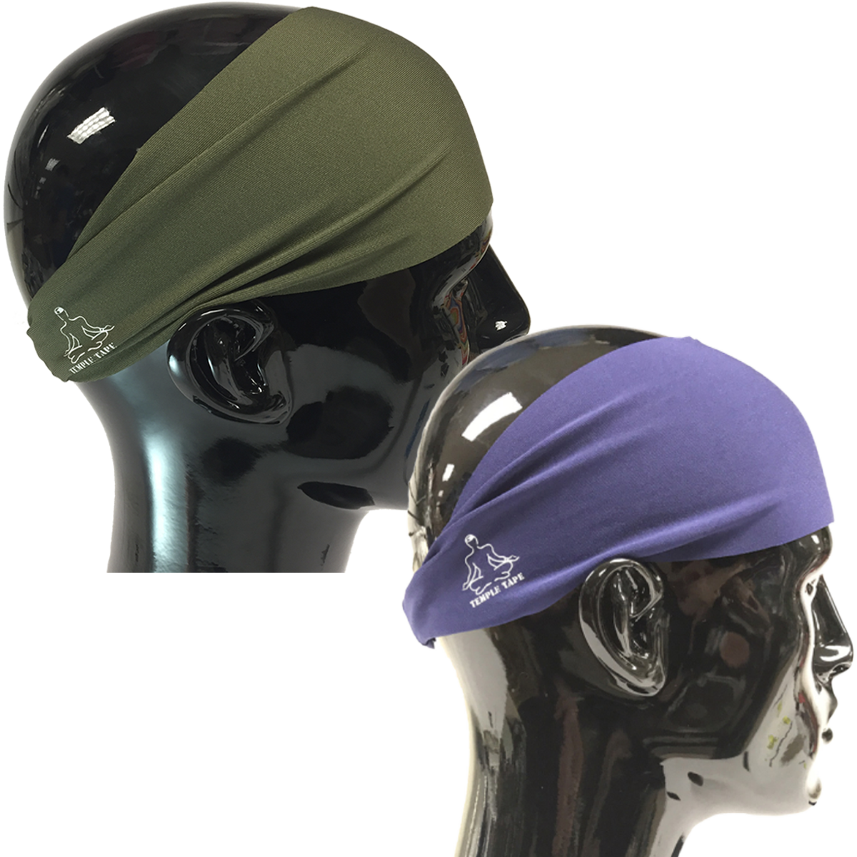 TEMPLE TAPE PERFORMANCE SWEATBANDS - 2 PACK - Color Selection Of Your Choice