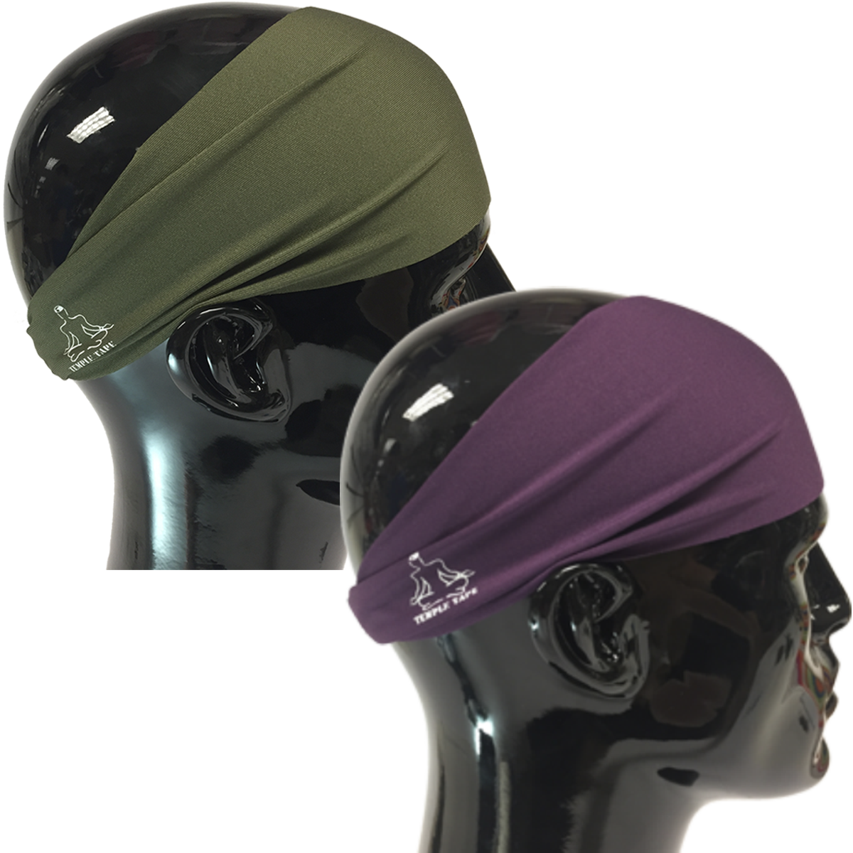 TEMPLE TAPE PERFORMANCE SWEATBANDS - 2 PACK - Color Selection Of Your Choice