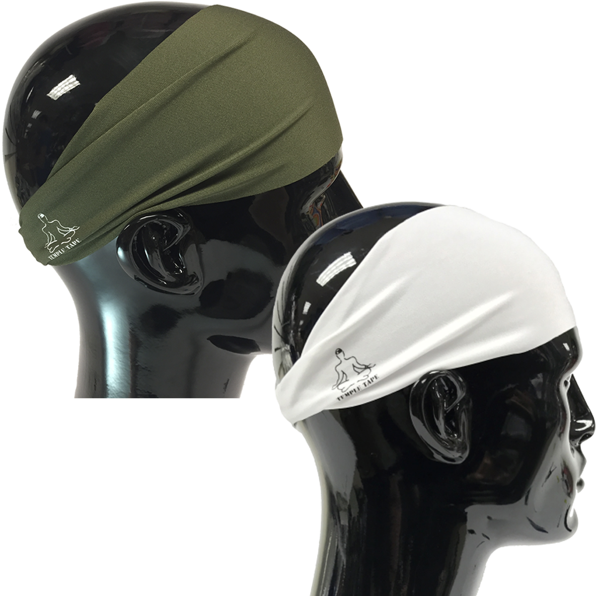 TEMPLE TAPE PERFORMANCE SWEATBANDS - 2 PACK - Color Selection Of Your Choice