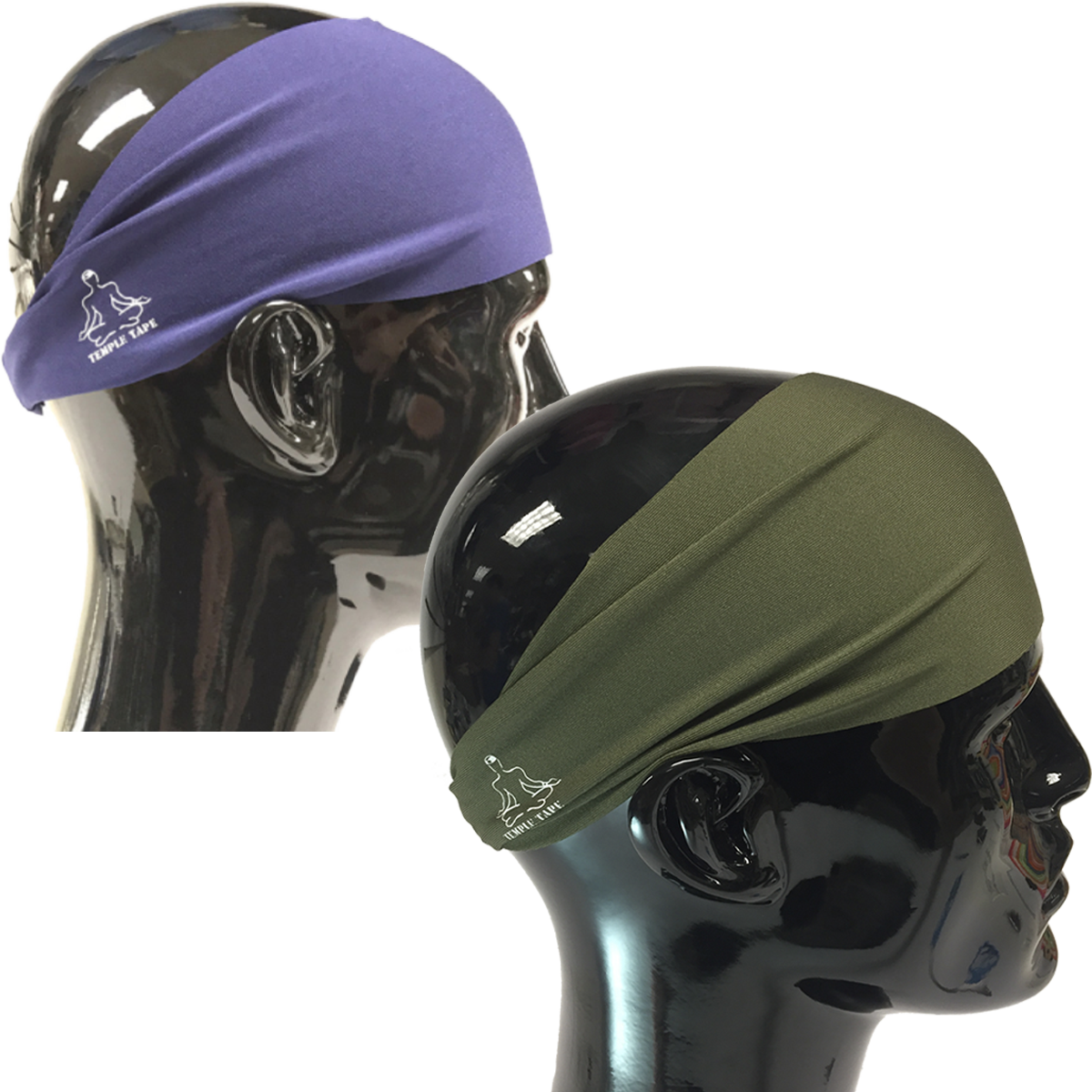 TEMPLE TAPE PERFORMANCE SWEATBANDS - 2 PACK - Color Selection Of Your Choice