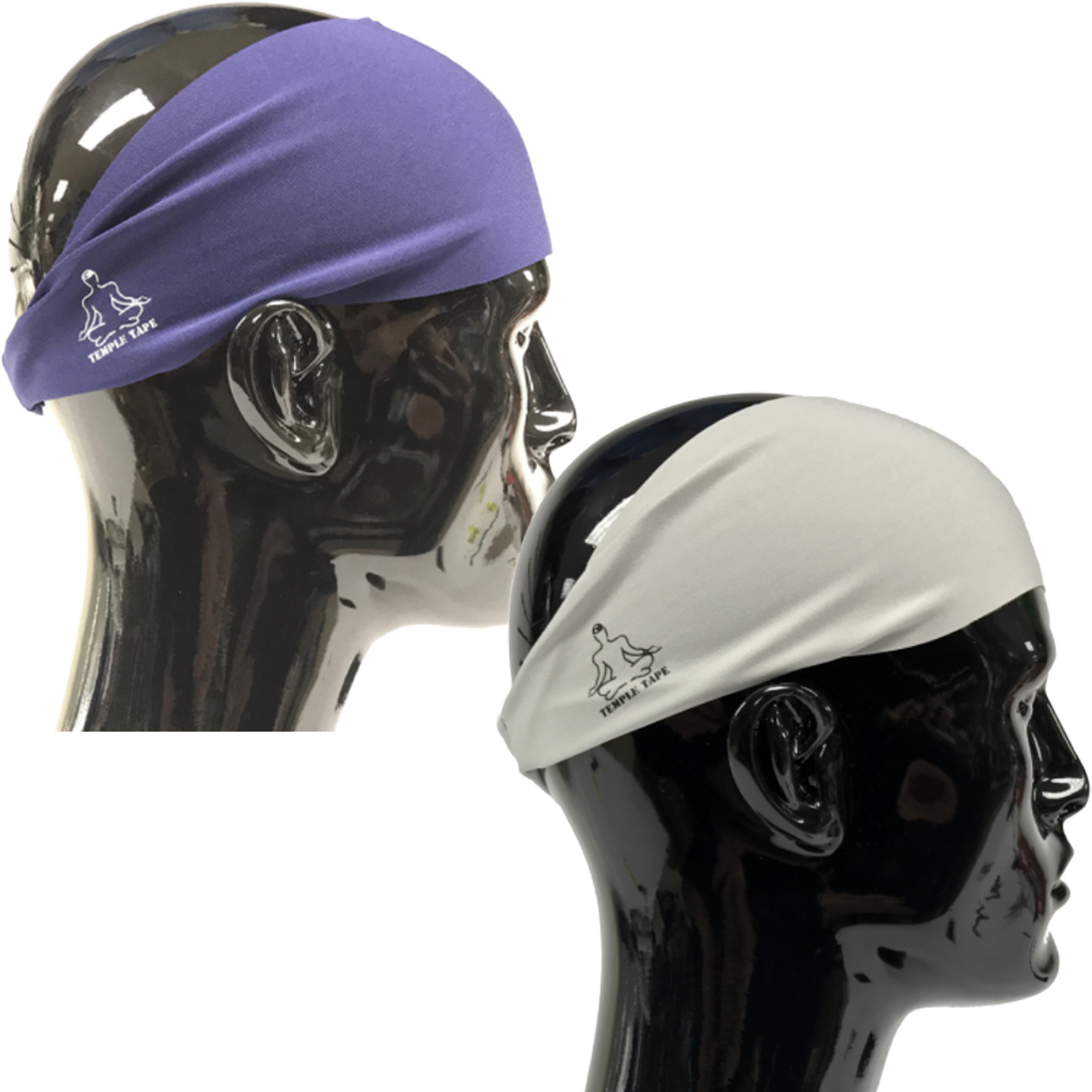TEMPLE TAPE PERFORMANCE SWEATBANDS - 2 PACK - Color Selection Of Your Choice