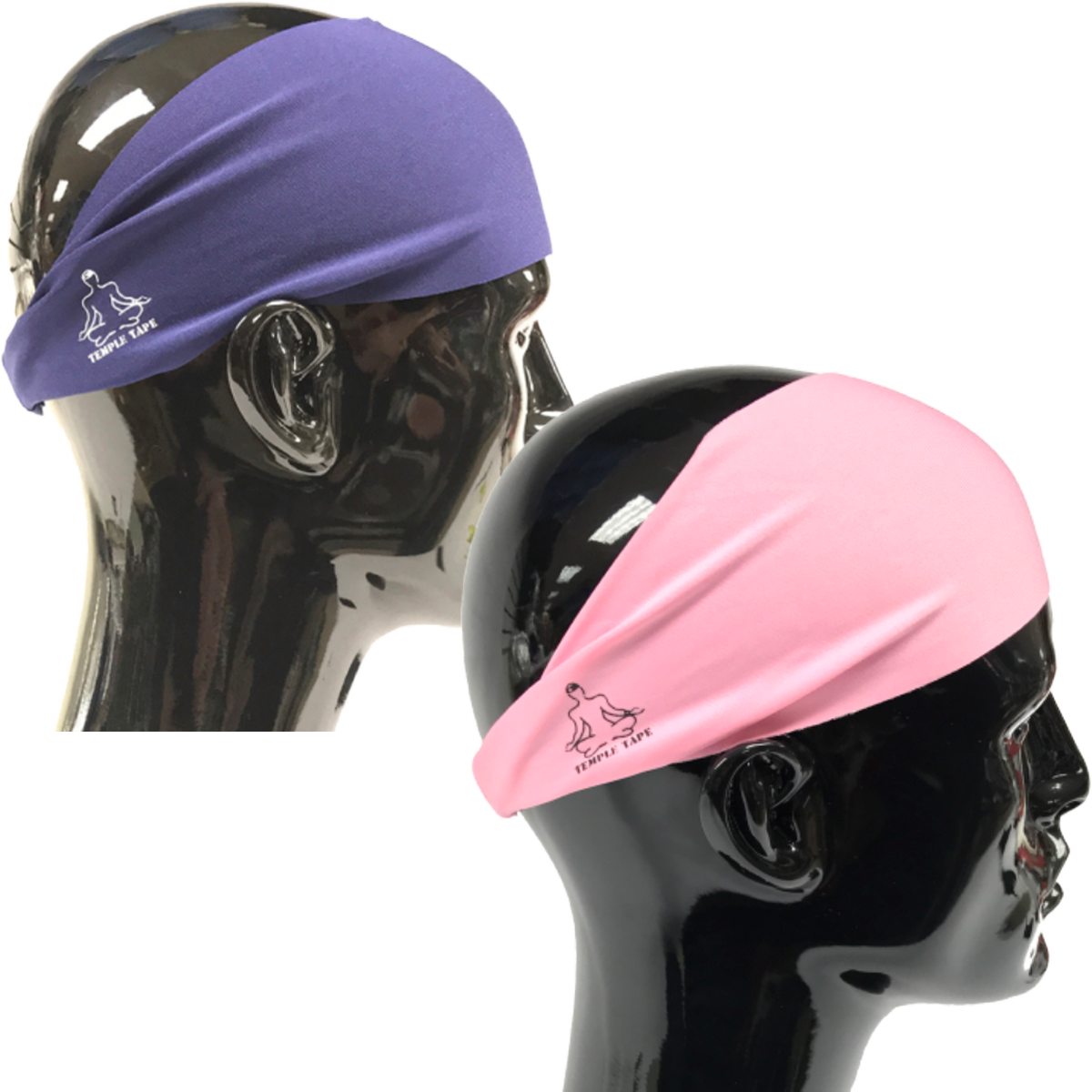 TEMPLE TAPE PERFORMANCE SWEATBANDS - 2 PACK - Color Selection Of Your Choice
