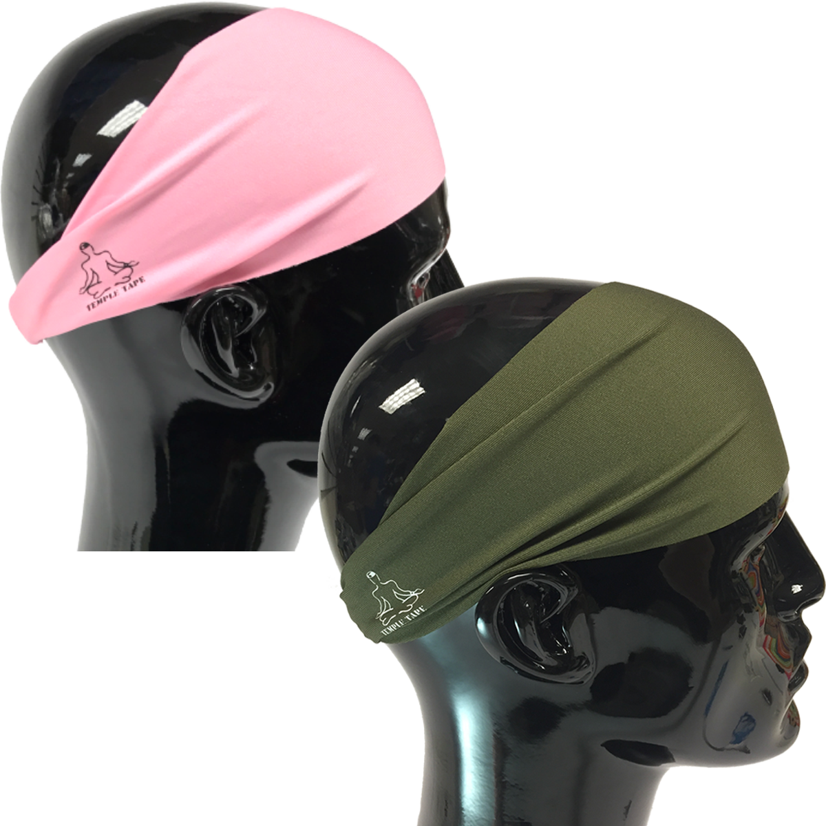 TEMPLE TAPE PERFORMANCE SWEATBANDS - 2 PACK - Color Selection Of Your Choice