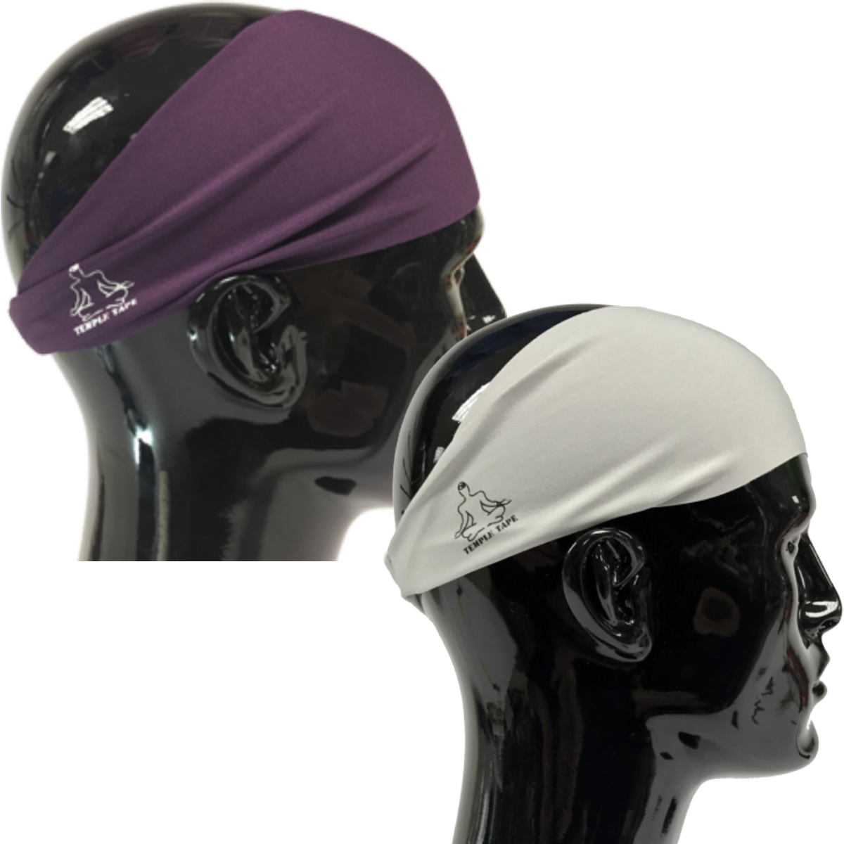 TEMPLE TAPE PERFORMANCE SWEATBANDS - 2 PACK - Color Selection Of Your Choice