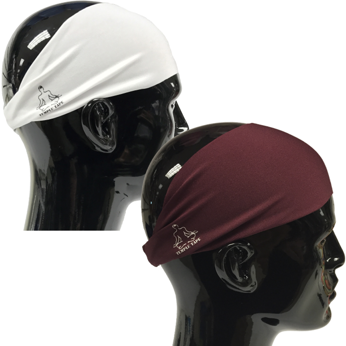 TEMPLE TAPE PERFORMANCE SWEATBANDS - 2 PACK - Color Selection Of Your Choice