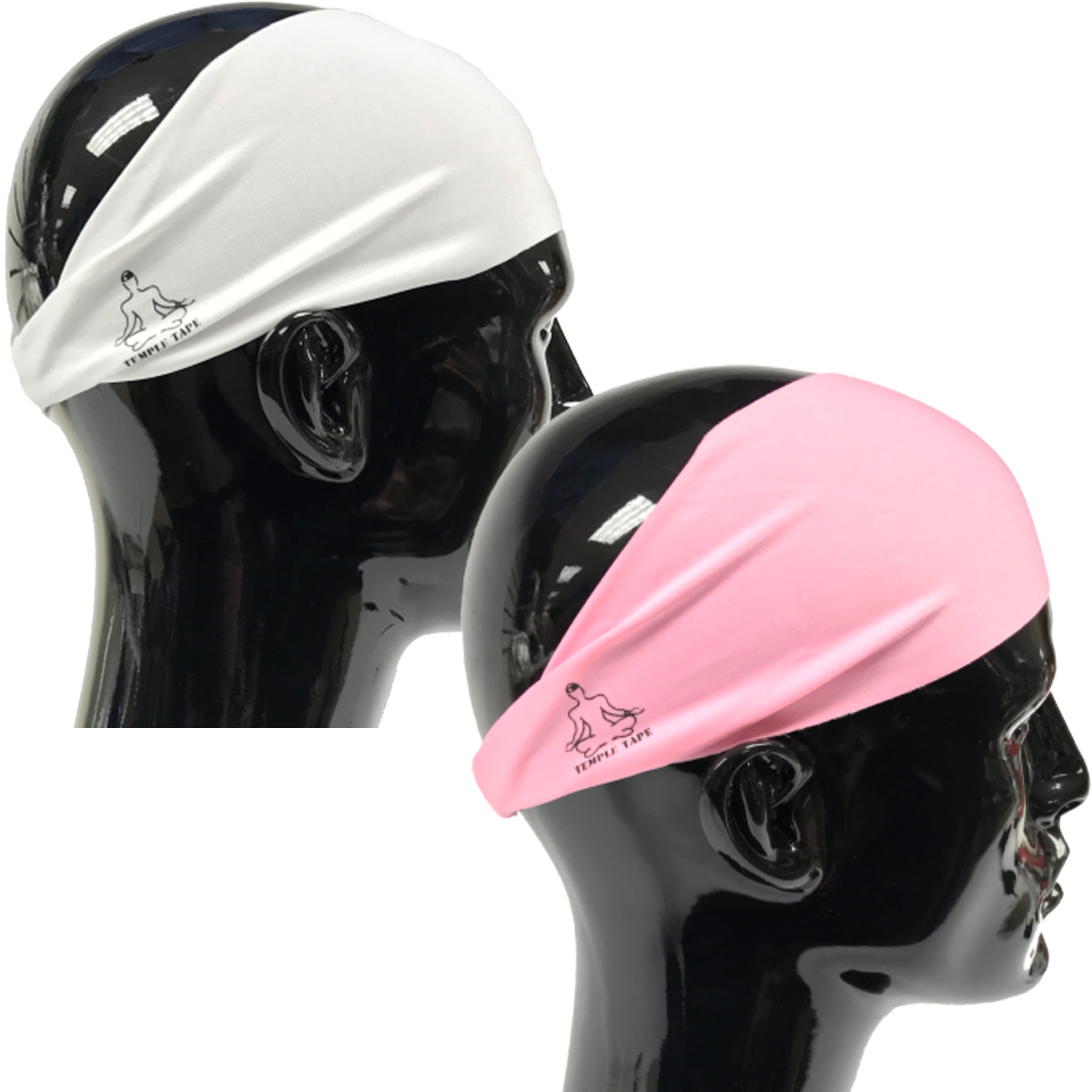 TEMPLE TAPE PERFORMANCE SWEATBANDS - 2 PACK - Color Selection Of Your Choice