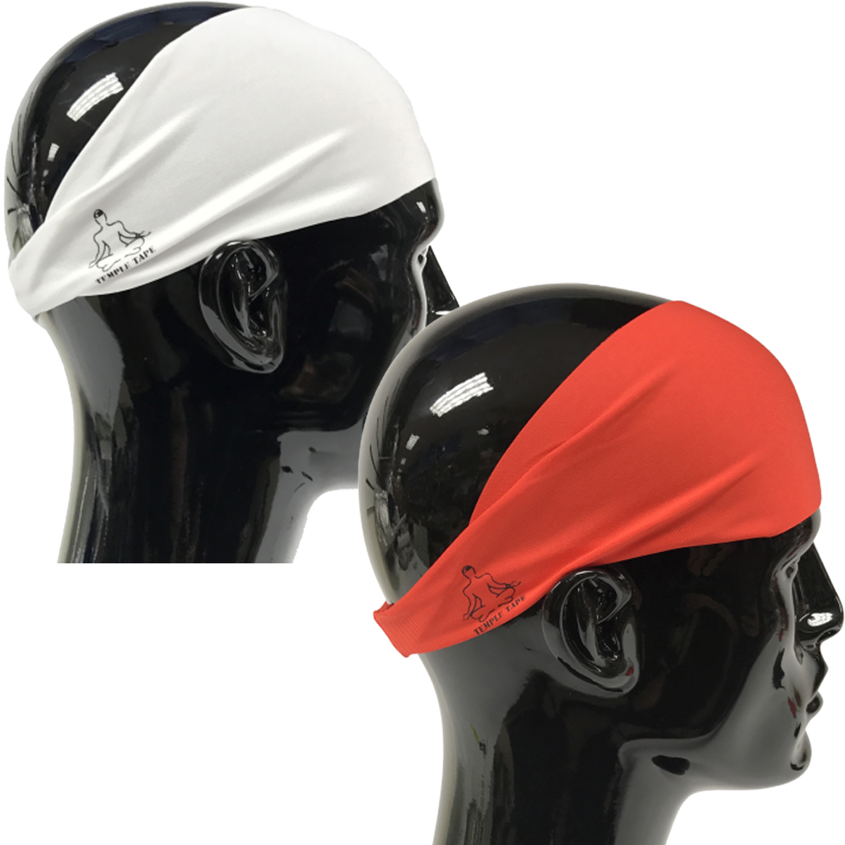 TEMPLE TAPE PERFORMANCE SWEATBANDS - 2 PACK - Color Selection Of Your Choice
